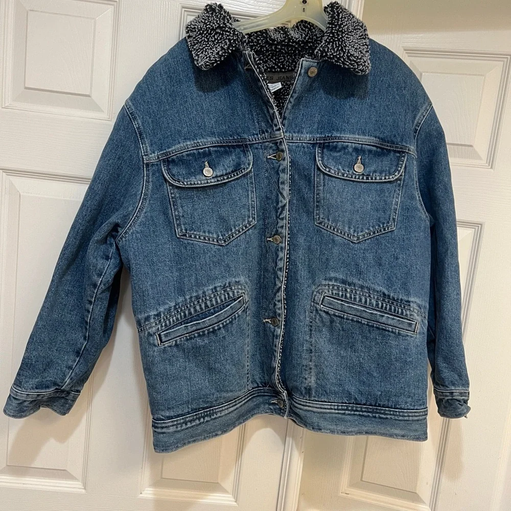 Vintage Jones Jeans Heavyweight Denim‎ Blue Jacket Men’s S Sherpa Lined Medium